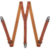 Leather Suspenders for Men & Women Adjustable Y-Back Braces with Snaps Vintage Classic Style for Any Occasion