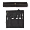 Genuine Leather Knife Roll Bag – Professional Chef Carrying Case, Durable Sheath Holder, Cooks & Culinary Tools Organizer, Portable Travel Storage with 4 Slots & Zipper