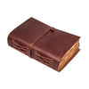 Leather Village red brown antique leather bound journal