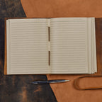 Leather Journal Kraft Lined Paper-Distressed Brown Leather Village