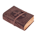 Vintage red leather Holy Bible with handcrafted finish