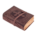 Vintage red leather Holy Bible with handcrafted finish