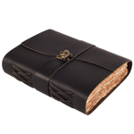 Top Lock Leather Journal - Black