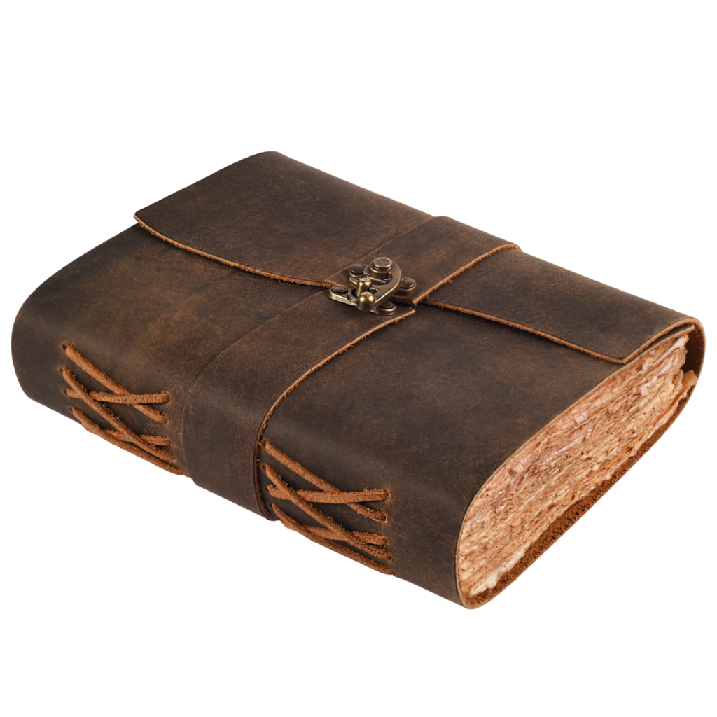 Top Lock Leather Journal -KHW