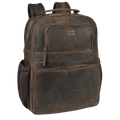 Vintage Leather Laptop Backpack Distressed Brown Travel Bag