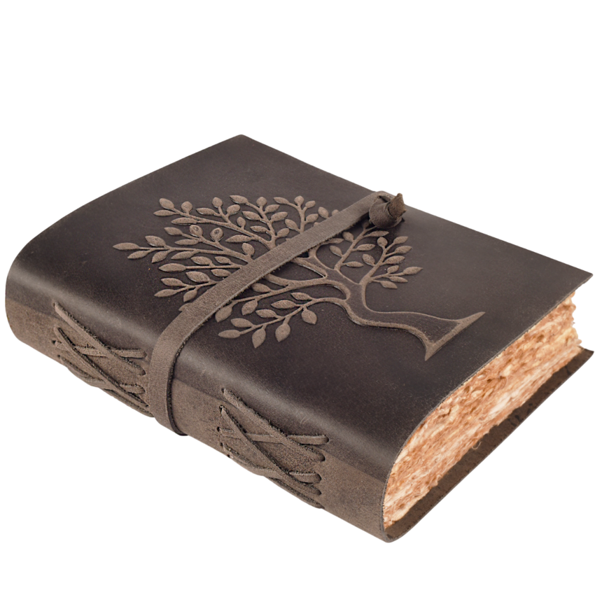Grey Tree of Life Journal Leather Village