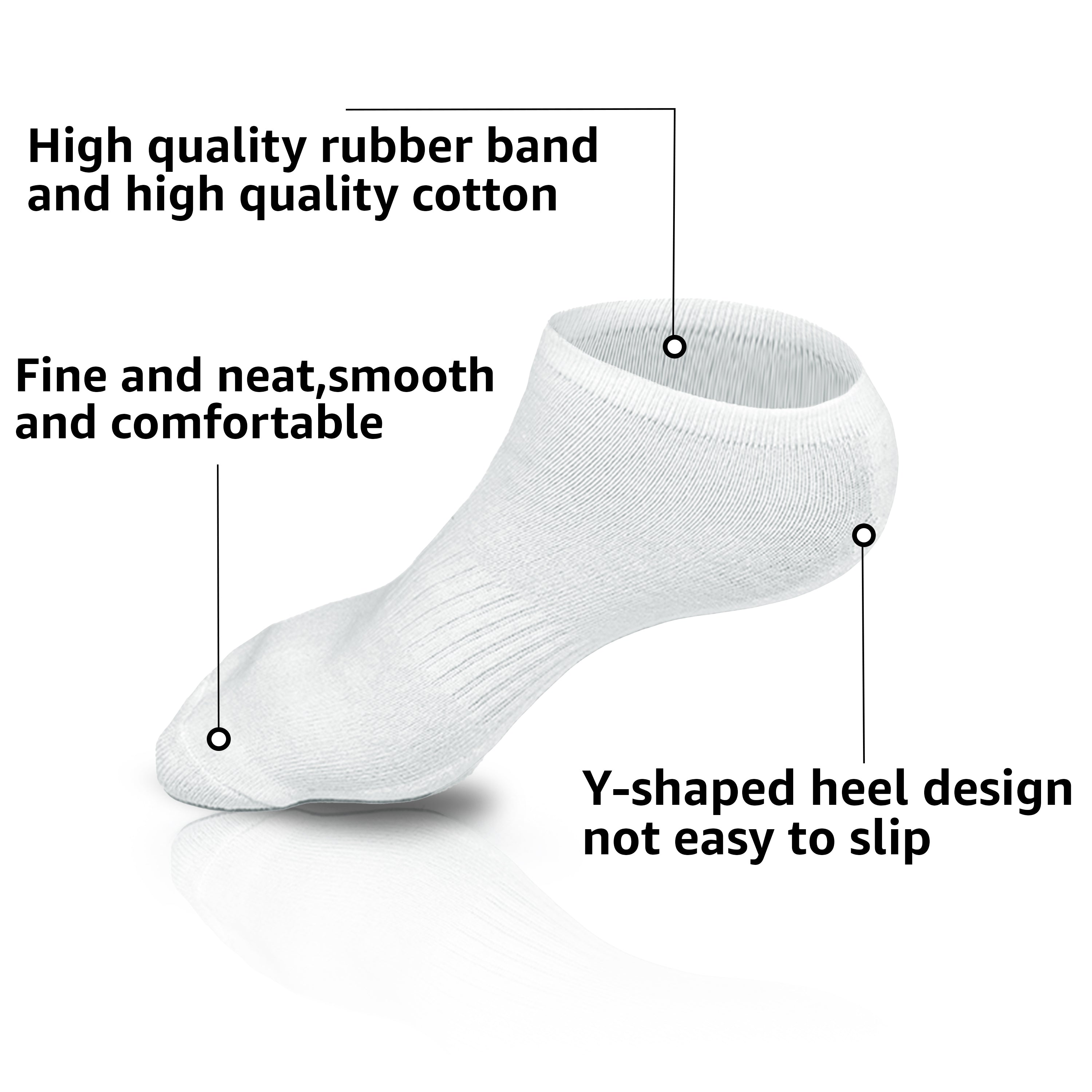 No Show Socks for Men & Women - White Dhampooh