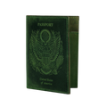 Leather Village green leather passport holder cover travel wallet