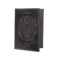 Leather Village black leather passport holder cover travel wallet
