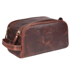 Cherry Leather Toiletry Bag for Travel