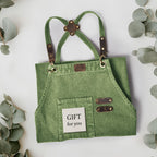 Canvas Cross-Back Work Apron for Men - Green