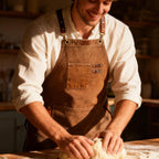 Canvas Cross-Back Work Apron for Men - Tan