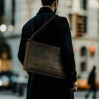 Handmade Vintage Leather Messenger Bag - Brown Leather Village