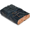 Genuine Leather Handmade Journal for Men & Women- Key Closure-Handmade Embossed Journal- 7x5 Inches- Black