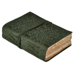 Floral Embossed Leather Journal- Aqua