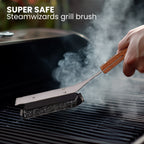 Grill Scrubber for Barbecue with Replaceable Scrubber Head Dhampooh