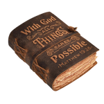 Christian Leather Journal- Distressed Brown