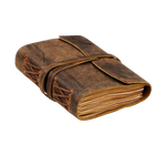 Vintage Paper Leather Notebook- Distressed Brown