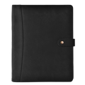 Leather Village carbon black leather padfolio organizer folder