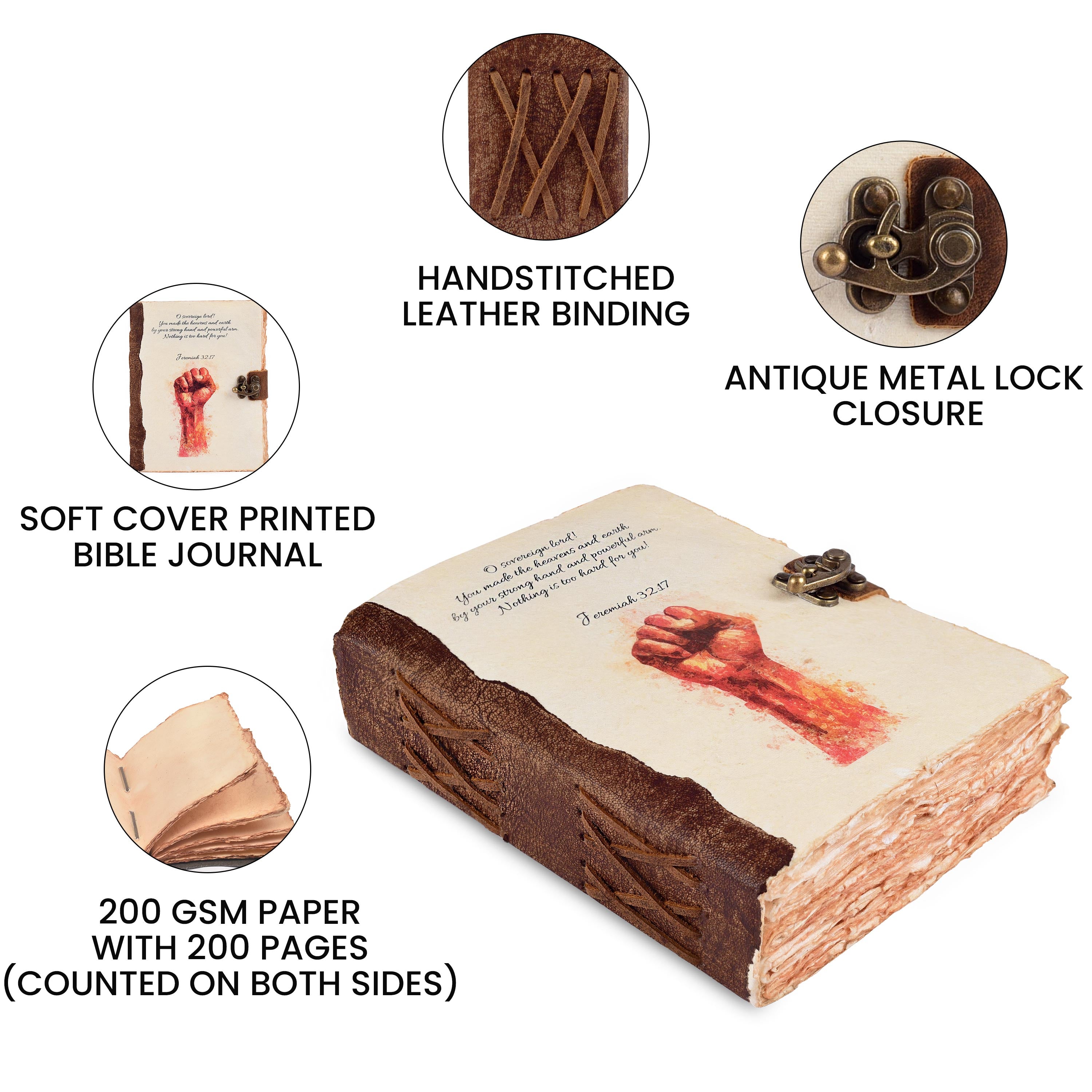 Jeremiah 32:17 Leather Journal
