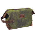 Leather Village Green Leather Dopp Kit for Travel and Grooming Essentials Organization