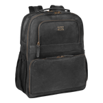 Vintage Leather Laptop Backpack Black Travel Bag