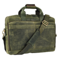 Leather Laptop Messenger Briefcase Bag - OLIVE Leather Village