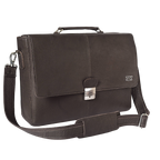 Leather Messenger Bag for Men & Women - Dark Brown
