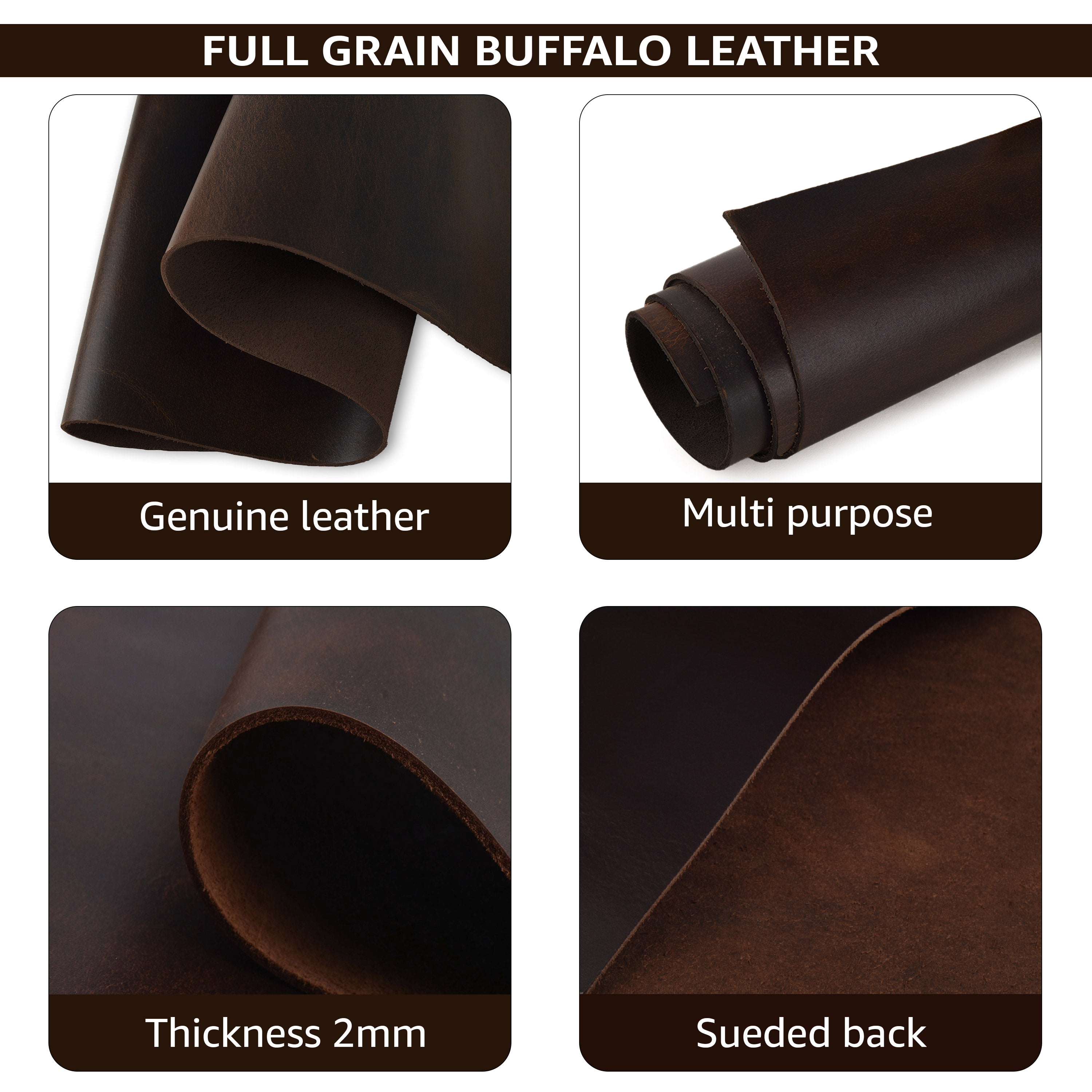 Leather Village durable leather sheet for handmade crafting