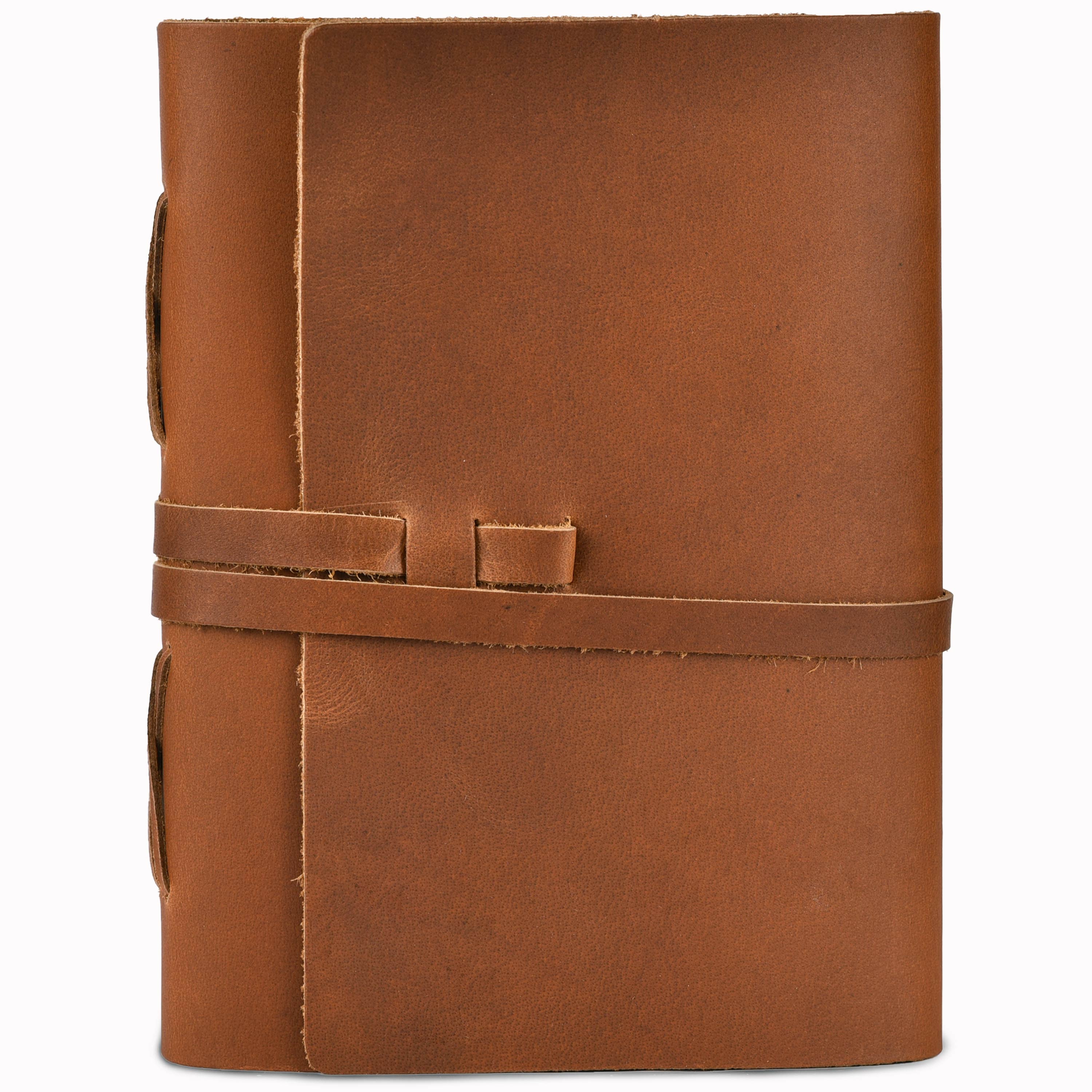 Leather Bound Journal - Vintage Lined Paper - 260 Antique Pages