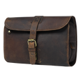 Hanging Toiletry Bag for Travel - Brown