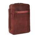 Vintage red leather Bible cover with front zipper pocket