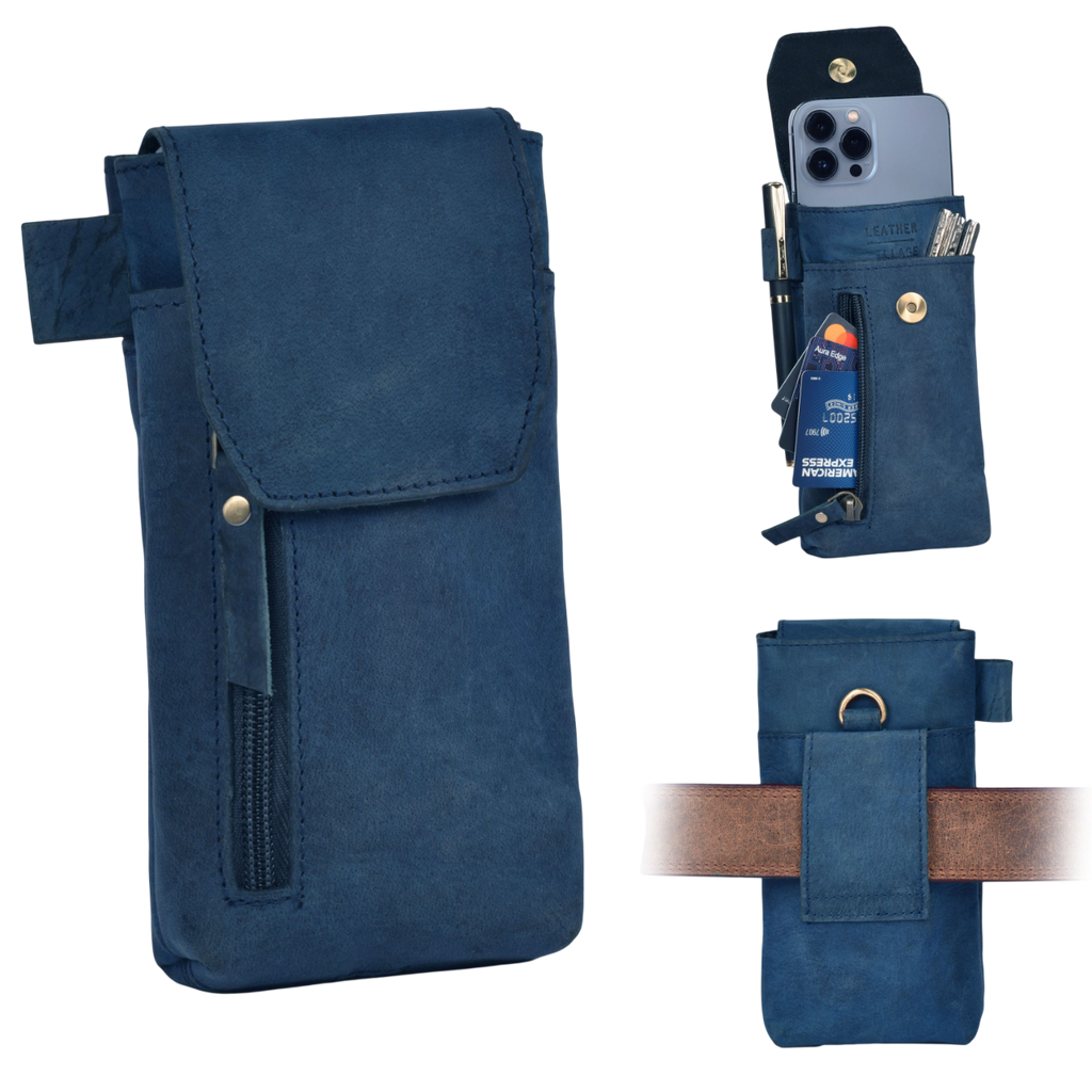 Leather Village genuine leather phone holster pouch bag