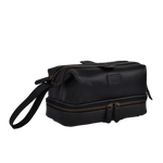 Black Leather Dopp Kit – Travel Toiletry Bag
