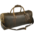 Leather Travel Duffel Bag - Mud