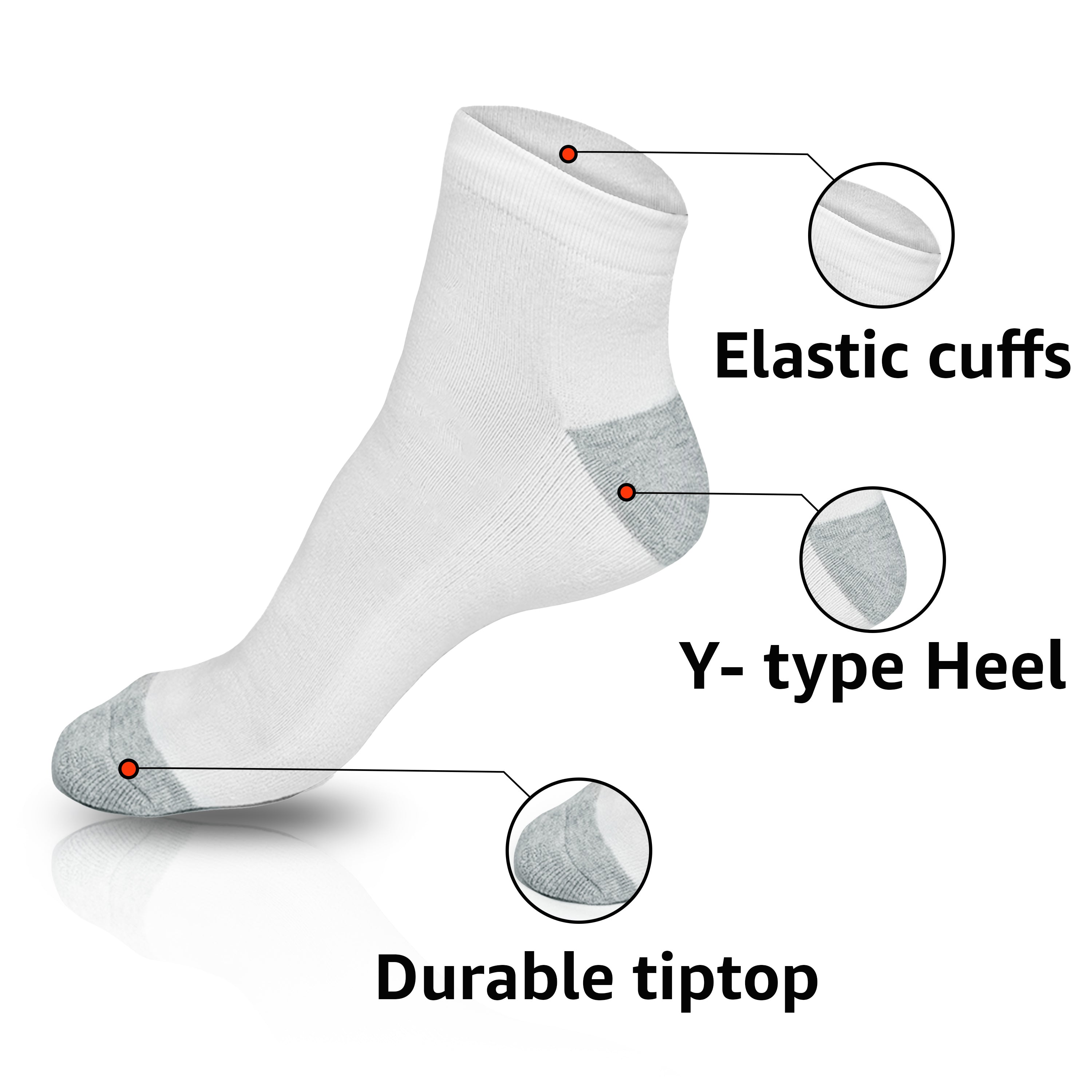 Ankle Length Anti-Slip Casual Socks for Men & Women- Stylish Comfort Fit Moisture Control- Perfect for Everyday Wear Pack of 6