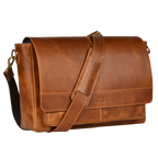 Handmade Vintage Leather Messenger Bag - Tan