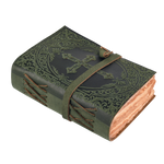 Handmade Christian Cross Embossed Bible Journal - Green