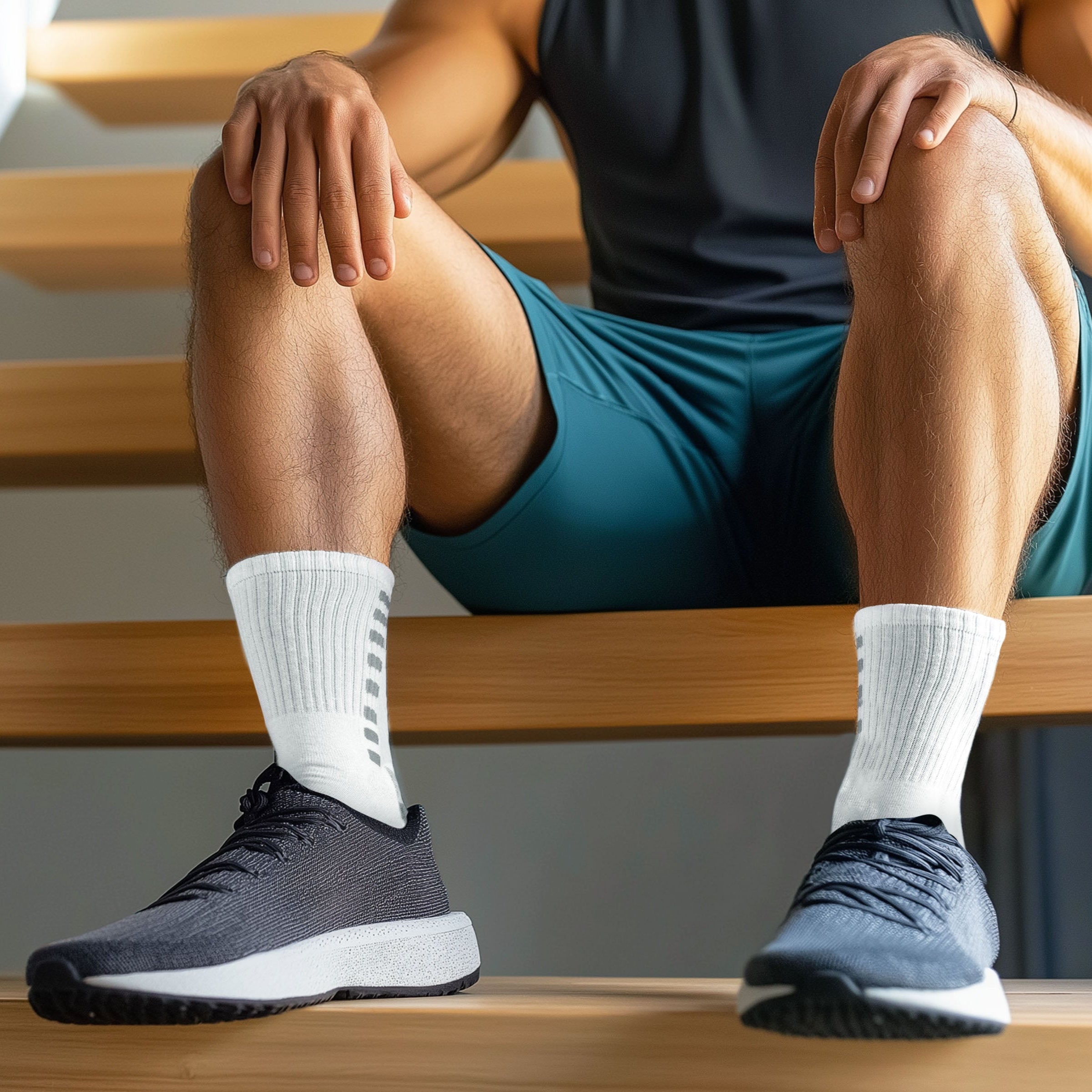 Grip Socks - Non-Slip Cushioned Comfort, Arch Support, Moisture-Wicking Running Socks for Men & Women Pack of 3