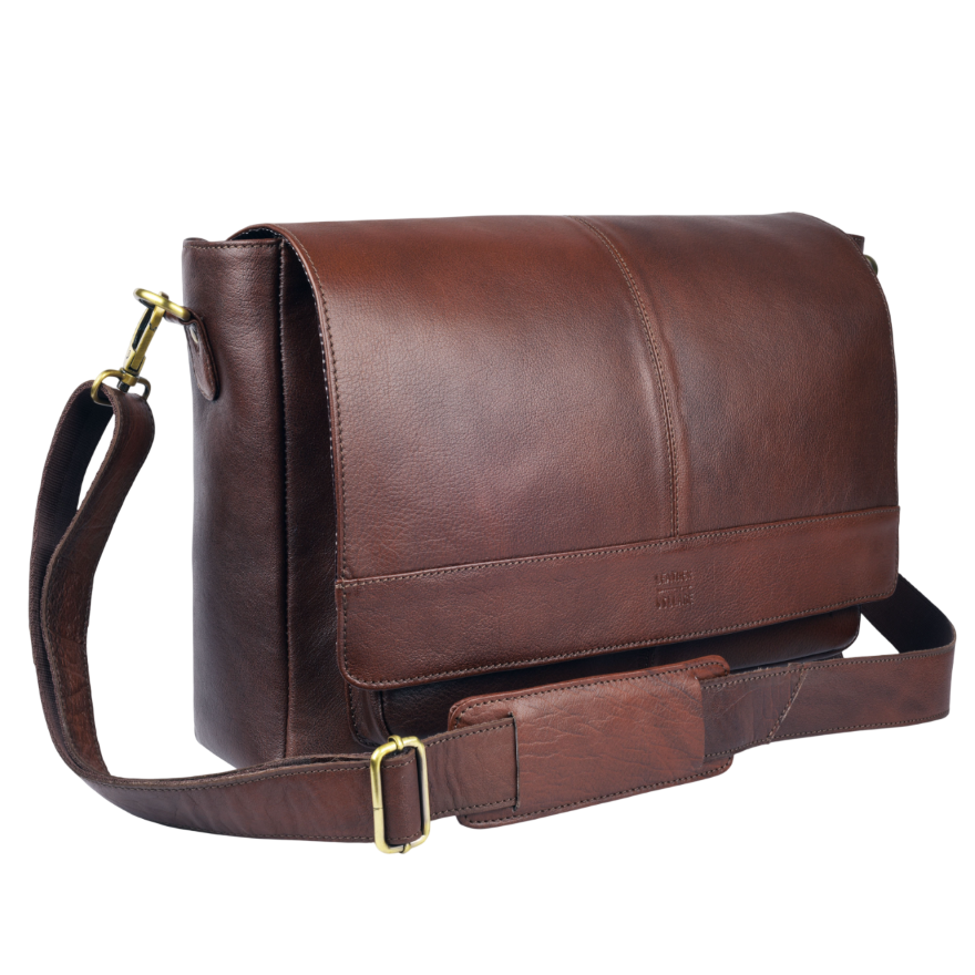 Handmade Vintage Leather Messenger Bag - Red