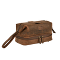 Brown Leather Dopp Kit – Travel Toiletry Bag