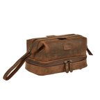 Brown Leather Dopp Kit – Travel Toiletry Bag