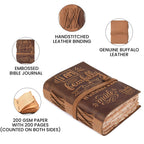 Leather Bound Handmade Christian Bible Journal - Crust