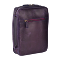 Vintage purple leather Bible cover with front zipper pocket