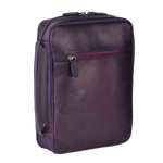 Purple Leather Bible Cover with Zipper - Protective Bible Case