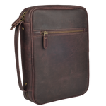 Handmade Leather Bible Cover - Cherry