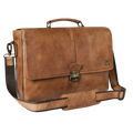 Leather Messenger Bag for Men & Women - Tan