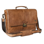 Leather Messenger Bag for Men & Women - Tan