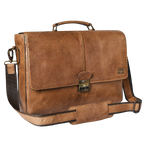 Leather Messenger Bag for Men & Women - Tan