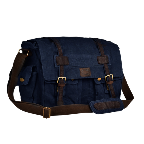 Leather Village canvas messenger shoulder bag for laptop